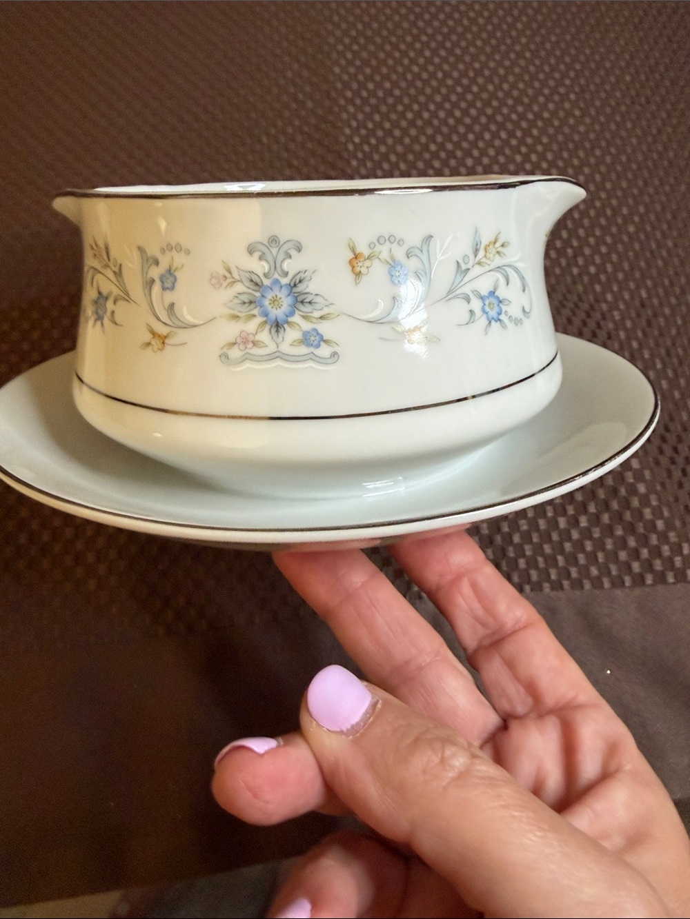 Vintage Crescent China by Ranmaru Carnival Gravyboat